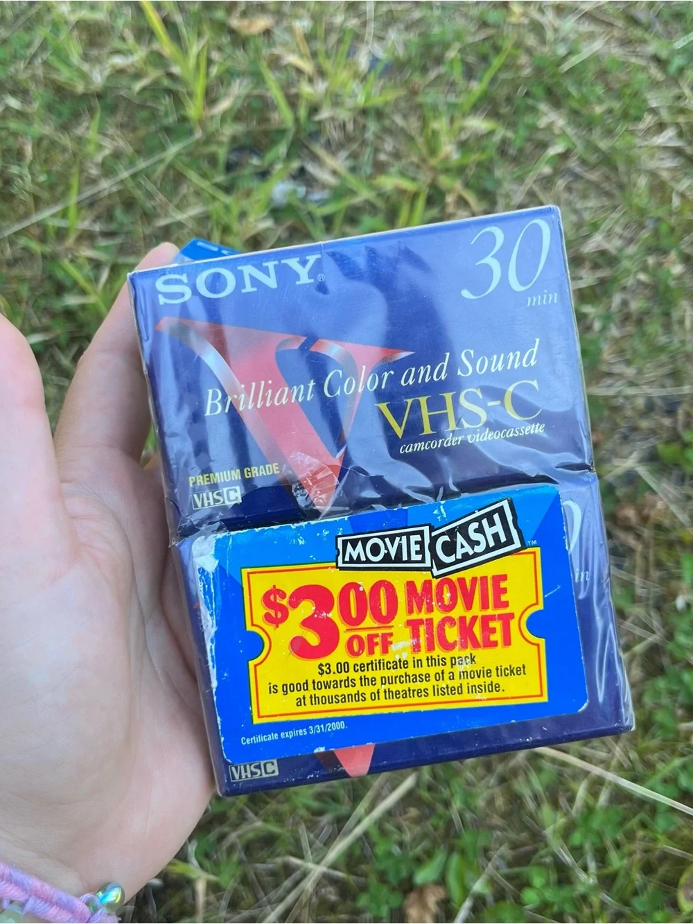 Sony VHS-C Camcorder Tape videocassette Pack of three